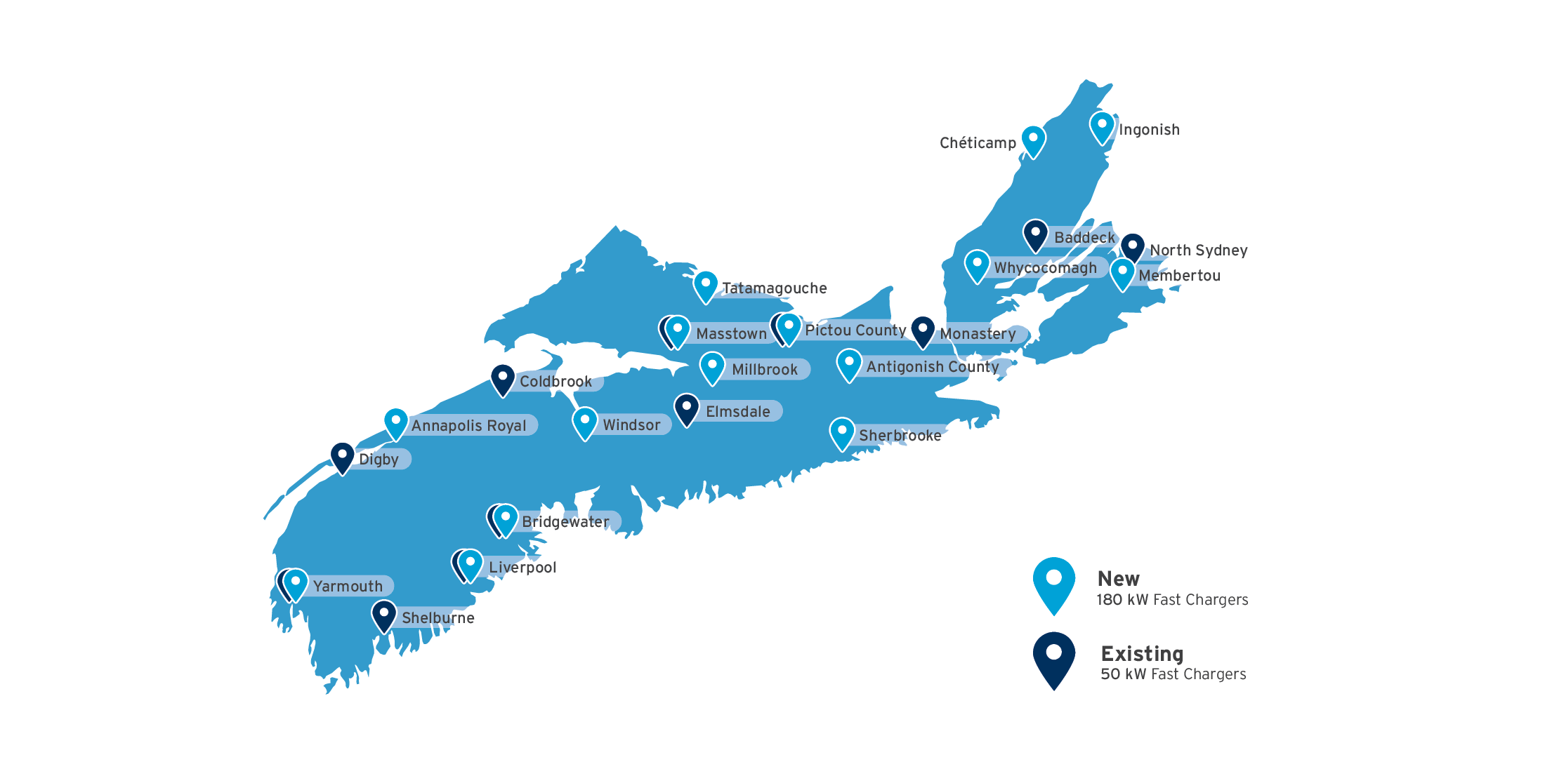 Map of EV Charger locations