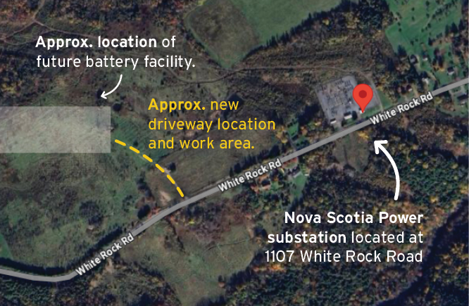 White Rock Grid-Scale Battery Facility Map
