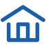 Blue house icon